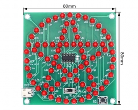 LED Circular Pentagram Water Flowing Light Electronic DIY Kits, Soldering Project for School Students STEM Teaching and Circuit Learning